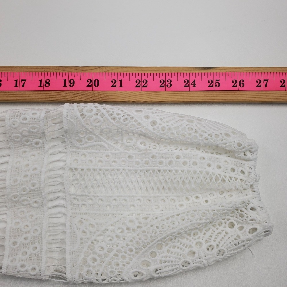 Lulus Lace Sheer Tunic Dress Flowy Festival Beach Mini Womens M - Picture 12 of 12
